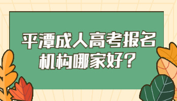 平潭成人高考報名機構哪家好